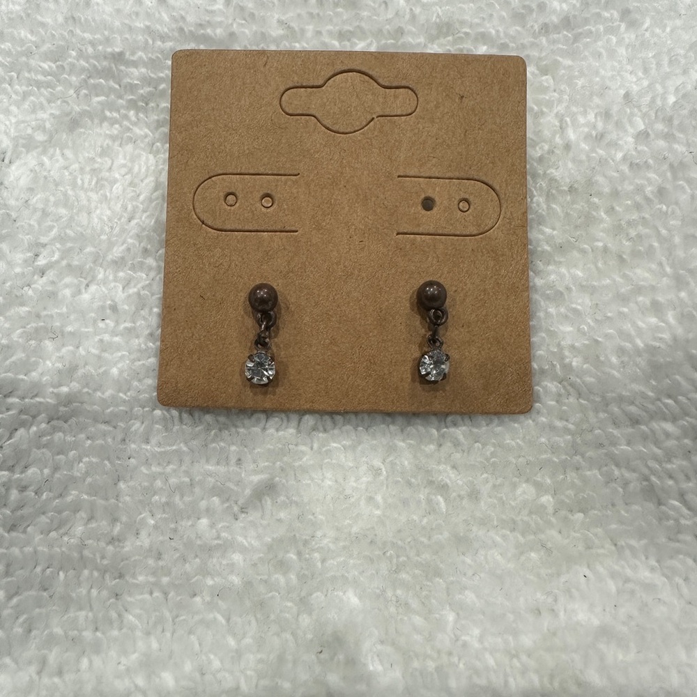 Elegant Brown and Silver Dangle Earrings